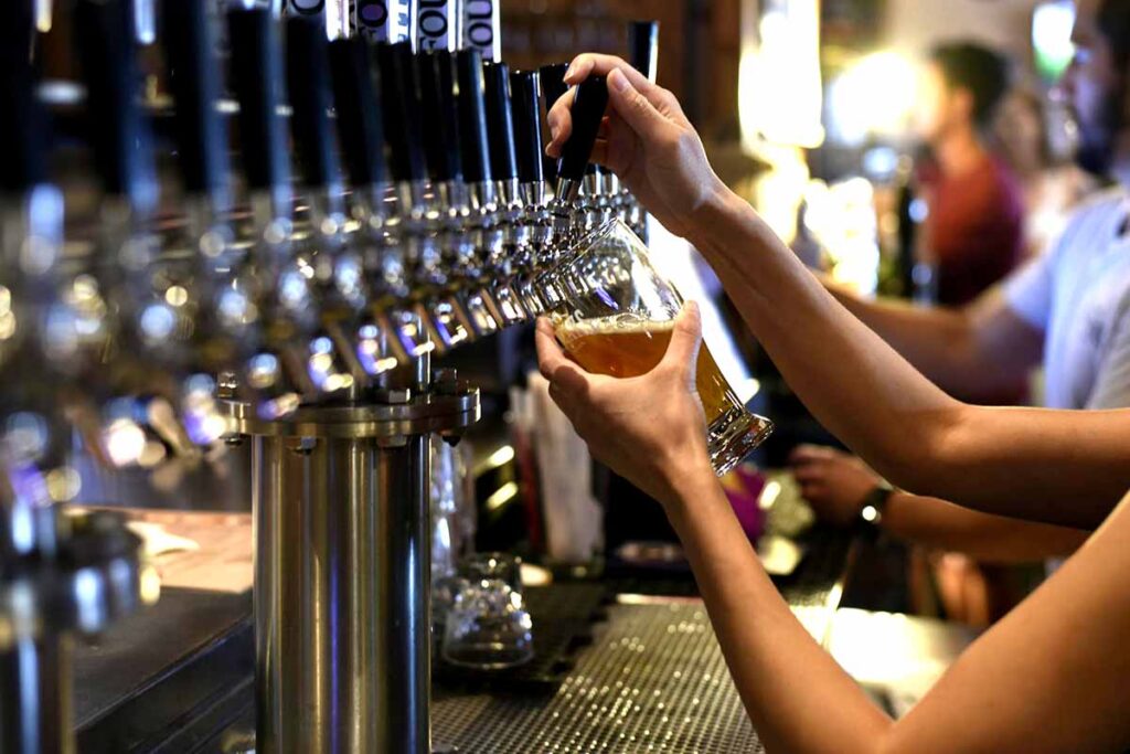 Brewery Tour - Photo by ELEVATE: https://www.pexels.com/photo/pan-holding-pilsner-inside-bar-1267360/